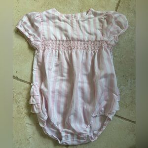 Pink Striped Baby Romper